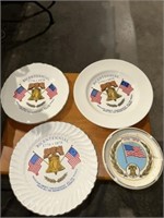 BICENTENNIAL PLATES AND ASHTRAY
