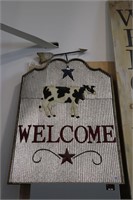 NEW TIN WELCOME SIGN 22"X33"
