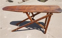 Primitive wooden ironing board