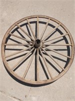 Wooden wagon wheel- 40" (some rot)