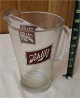 Schlitz  Glass Beer Pitcher