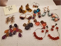 Vintage Jewel Tone & Pastel Earrings