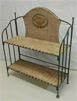 Wicker & Metal Shelf Stand