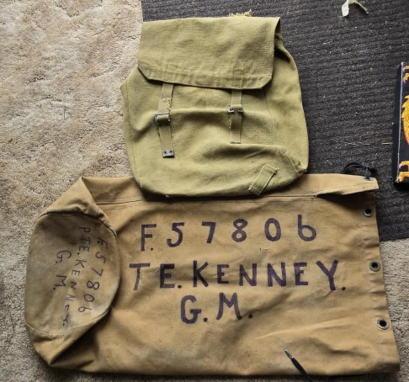 Original WW2 Large Pack/ Backpack & Kit Bag