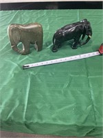 Marble and metal elephant