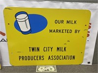 Double sided heavy steel Twin City Milk producers
