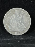 1876 Seated Liberty Half-Dollar F