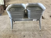 GALVANIZED DOUBLE WASHTUB WITH STAND