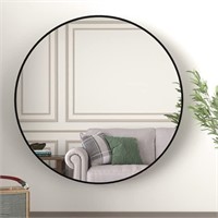 Beauty4U  Wall Circle Mirror for Bathroom  Black