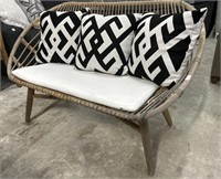 Outdoor Patio Sofa with Decor Pillows