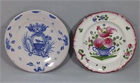 (2) Antique Cantagalli Ceramic Plates