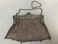 Vintage German Silver Flapper Style Clutch Bag