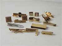 Vintage Cuff links, money clip and tie clips