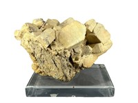 Calcite Covered in Chalcopyrite  10H x 14W x 8.5D