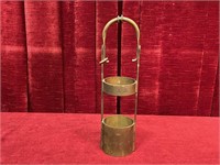 Antique Brass Miner's Lantern Carrier
