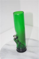 small green plastic bong