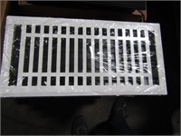 Signature Hardware Steel Floor Register- White 6"