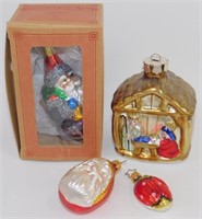 * Old World Christmas Blown Glass Ornaments -
