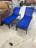 (9x) (2) Outdoor Chairs & Table Set