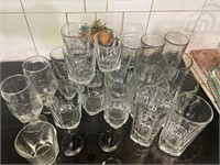 Assorted Wine and Drinking Glasses
