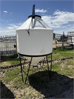 Koenders 55 Bushell poly feed bin w/ stand