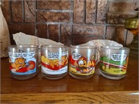 4 Garfield Glass Mugs