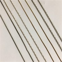 Group Of 4 Sterling Silver Chains