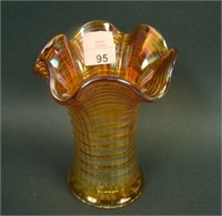 Imperial Ripple Squatty 4 3/4" Tall Vase w/ 2 1/2