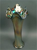 Fenton Fine Rib 9” Tall Standard Swung Vase –