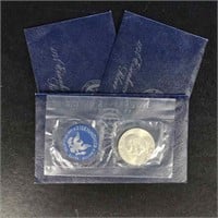 US Silver Coins 1974 Eisenhower Dollars, 5 Silver