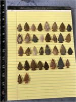 Collection of 34 Arrow Heads