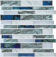 New $47 10-Sheet Wall Tile(Gray & Blue12"x12")