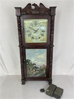 Atkins & Downs 8 day Carved Column Shelf Clock