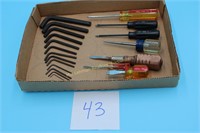 Screw Drivers, Short Arm Hex Wrenche Set 13 Total