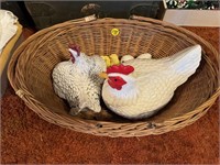 Basket w/Chickens