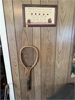 Tennis Racket & Wall Decor