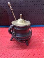 Vintage Melting pot with lid and stir