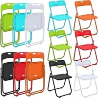 12 Pack Folding Plastic Chairs With 330lbs Capacit