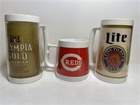 3- Vintage Thermo-Serv Beer stein mug Cincinnati