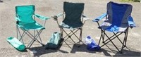 (3) Folding Camp Chairs in Carry Bags