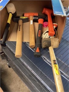6 assorted hammers
