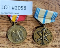 2 MILITARY MEDALS