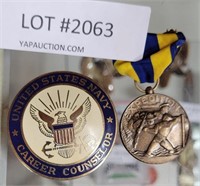 NAVY EXPEDITION MEDAL&US NAVY CAREER COUNSELOR PIN