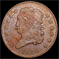 1828 Classic Head Half Cent CLOSELY UNCIRCULATED