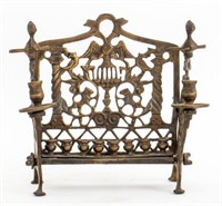 Central European Brass Menorah, 19th C