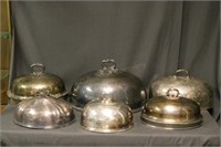 Collection of Silver Plate Sheffield Meat Domes