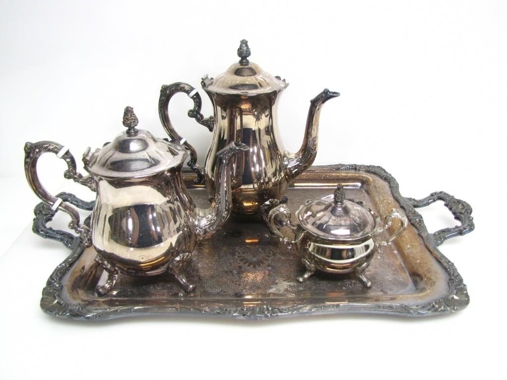 ASSORTED SILVERPLATE TEA SERVEWARE