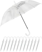 J&A Homes 12 Clear Wedding Umbrellas 46"