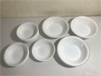 Lot of  Misc. Patterned White Corelle Bowls