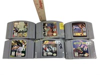 Nintendo 64 games:  NFL Quarterback Club 98, MLB